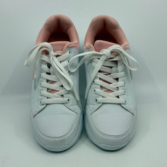 SwissBrand Pickleball shoes Women US 7, Eur 37.5 WORN ONCE White Peach trim - Picture 2 of 4